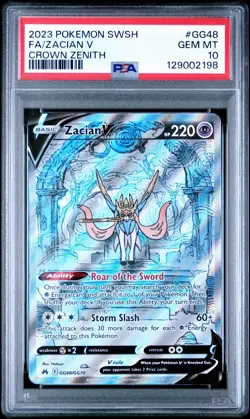 Zacian V GG48/GG70 Holo Ultra Rare Crown Zenith Pokemon Card PSA 10 GEM - Image 1