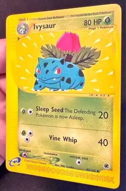 Ivysaur 82/165 2002 Expedition Pokemon Card TCG WOTC Vintage Non Holo - Nm/Vlp - Image 2