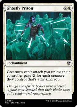 Ghostly Prison 0067 MTG Commander MKC Uncommon NP - Image 1