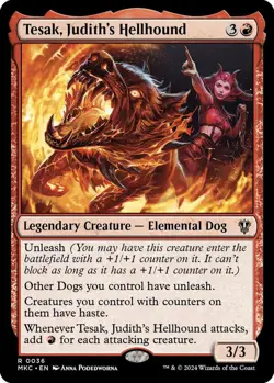 Tesak, Judith's Hellhound 0036 MTG Commander MKC Rare NP - Image 1
