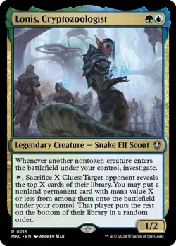 Lonis, Cryptozoologist 0215 MTG Commander MKC Rare NP - Image 1