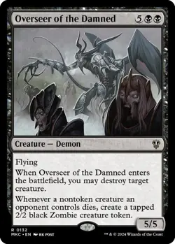 Overseer of the Damned 0132 MTG Commander MKC Rare NP - Image 1