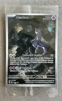 Pokemon Sealed Mewtwo 52 Black Star Promo SVP 151 Rare Full Art Chase New Holo - Image 1