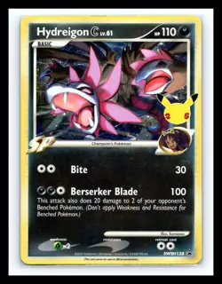 💥 Hydreigon C LV.61 SWSH138 - Celebrations 25th Black Star Promo Holo Pokemon - Image 1