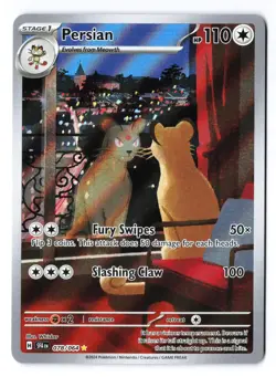 Persian 078/064 - Pokemon Shrouded Fable Illustration Rare IR Full Art Holo NM - Image 1