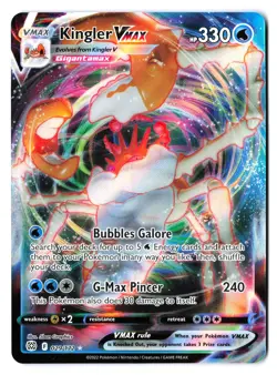 Kingler VMAX 029/172 - Pokemon Brilliant Stars Full Art Ultra Rare Holo Foil NM - Image 1