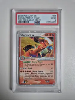 PSA 2 Charizard ex Fire Red & Leaf Green 105/112 Holo Rare Pokemon 2004 Vintage - Image 1
