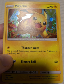 Pikachu SM76 Black Star Promo Cosmos Holo-Bleed Pokemon Shining Legends NM 2017 - Image 4