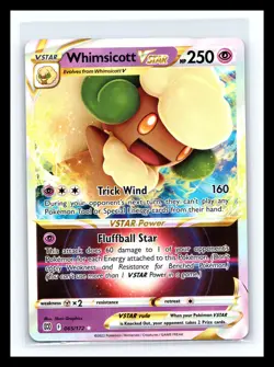 💥 Whimsicott VSTAR - # 065/172 - Pokemon Brilliant Stars Sword Shield Rare HOLO - Image 1