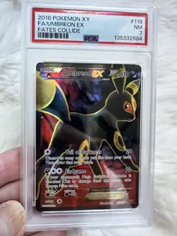 2016 POKEMON XY FATES COLLIDE #119 FULL ART/UMBREON EX PSA 7 - Image 1