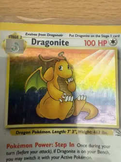 Dragonite 4/62 Fossil Holo Rare Pokemon Card - Original WOTC - Un-Graded - LP - Image 4