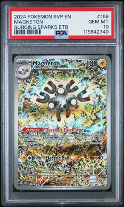 2024 POKEMON SVP EN-SV BLACK STAR PROMO #159 MAGNETON PSA 10 - Image 1