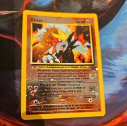Pokemon Entei Black Star Promo 34 Holo WOTC LP EXCELLENT - Image 1