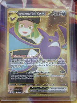 Pokemon Team Rocket's Crobat EX 242/182 Destined Rivals Hyper Rare Holo EN - Image 1