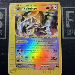 Pokemon Skyridge Kabutops Crystal 150/144 Reverse Holo - Image 1