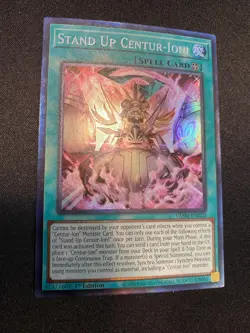 Yu-Gi-Oh! Stand Up Centur-Ion! VASM-EN020 Collector's Rare NM Valiant Smashers - Image 1