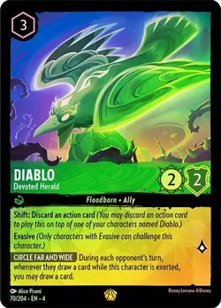 Diablo Devoted Herald 70/204 Cold Foil Legendary Ursula's Return Disney Lorcana - Image 1