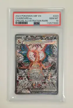 2023 POKEMON PSA 10 OBSIDIAN FLAMES #223 CHARIZARD EX SPECIAL ILLUSTRATION RARE - Image 1