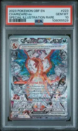 2023 POKEMON PSA 10 OBSIDIAN FLAMES #223 CHARIZARD EX SPECIAL ILLUSTRATION RARE - Image 3