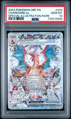 2023 POKEMON OBSIDIAN FLAMES SPECIAL ILLUSTRATION RARE #223 CHARIZARD EX PSA 10 - Image 1