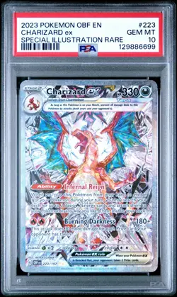 2023 POKEMON OBSIDIAN FLAMES CHARIZARD EX SPECIAL ILLUSTRATION RARE #223 PSA 10 - Image 1
