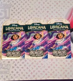 Disney Lorcana Trading Card Game Archazias Island Ravensburger {Qty:3 pack} - Image 1