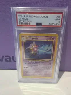 Pokemon TCG Starmie Neo Revelation Card 25/64 1st Edition Psa9 - Image 1