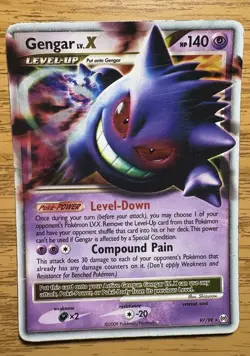 Pokemon TCG Gengar #97 LVL x Arceus Holo Card Ultra Rare - Image 1