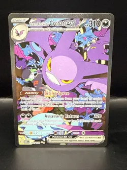 Pokemon Team Rockets Crobat EX Sir Holo Card 234/182 Destined Rivals Series A - Image 1