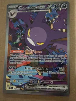 Pokemon Team Rockets Crobat EX Sir Holo Card 234/182 Destined Rivals Series - Image 1