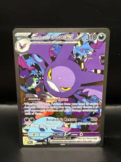 Pokemon Team Rockets Crobat EX Sir Holo Card 234/182 Destined Rivals Series B - Image 2