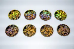 Pokemon Official TCG Coins Lot Of 8 -- Lycanroc - Image 1