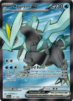 Pokemon TCG Kyurem Ex 157/086 Black Bolt Secret Rare NM - Image 1