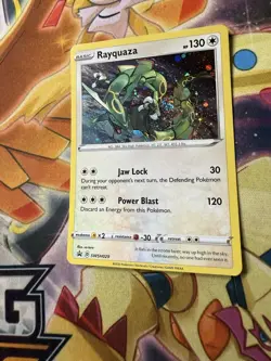 Rayquaza SWSH029 SWSH: Sword & Shield Promo Cards Holo Swirl Pokemon TCG Card NM - Image 1