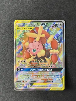 Pokemon TCG Mega Lopunny & Jigglypuff GX 226/236 Cosmic Eclipse Holo Alt Art - Image 1