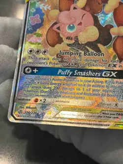 Pokemon TCG Mega Lopunny & Jigglypuff GX 226/236 Cosmic Eclipse Alt Art DMG - Image 5