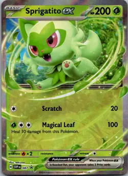 Sprigatito ex 087 SV: Scarlet & Violet Promo Cards Promo NM - Image 1