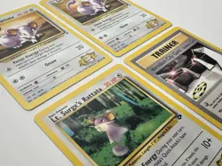 Gym Heroes Lt. Surge - Lot of 4 vintage Pokemon cards - Image 2