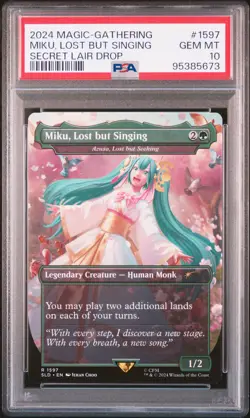 2024 MTG SECRET LAIR DROP #1597 MIKU, LOST BUT SINGING PSA 10 - Image 1