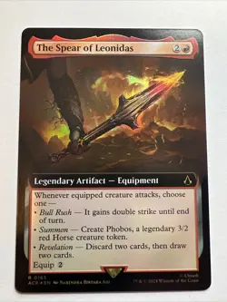 The Spear of Leonidas - Foil Extended Art Rare - Assassin's Creed - MTG 165 - Image 1