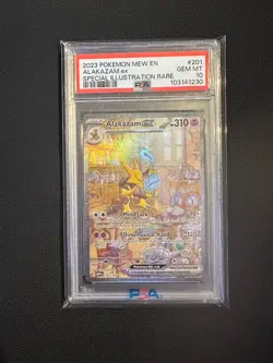 2023 Pokemon SV 151 Mew en Alakazam EX #201/165 PSA 10 - Image 1