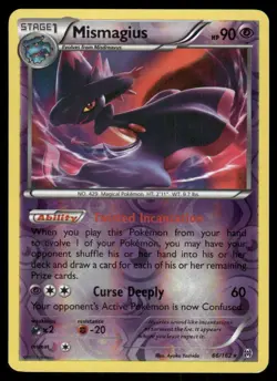 Pokemon Cards Mismagius 66/162 Reverse Holo BREAKthrough XY NM - Image 1