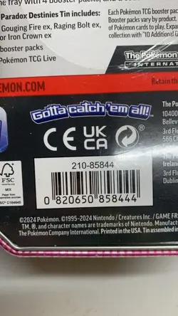 Pokemon TCG - Paradox Destinies Tin - Iron crown ex - Image 4