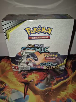 Pokemon Empty Cosmic Eclipse Booster Box Display - Image 1