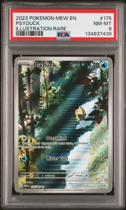 2023 POKEMON MEW EN-151 ILLUSTRATION RARE #175 PSYDUCK PSA 8 - Image 1