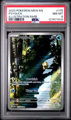 2023 POKEMON MEW EN-151 ILLUSTRATION RARE #175 PSYDUCK PSA 8 - Image 1