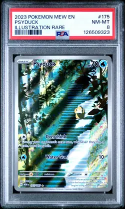 2023 POKEMON MEW EN-151 ILLUSTRATION RARE #175 PSYDUCK PSA 8 - Image 1