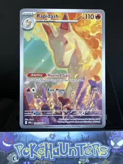Pokemon Card Rapidash 189/182 Destined Rivals Illustration Rare Near Mint - Image 1