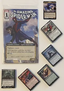NYCC 2025 MAGIC THE GATHERING SPIDER-MAN COMIC PROMO CARD 5x WELCOME DECK MTG - Image 1