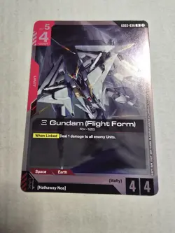Gundam (Flight Form) Gundam Card Game . Steel Requiem Rare . GD03-036 - Image 1